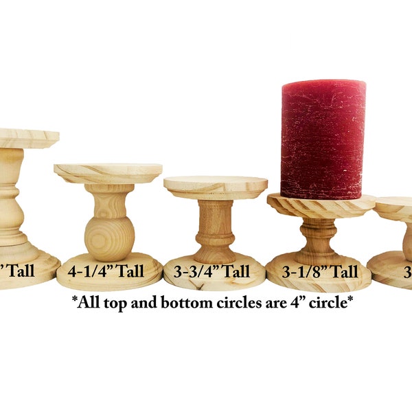 QTY 1- Wood Pillar Candlestick, Pillar Candle Holder Set, Candlestick Holders, Wedding Table Candlestick Holders, Wedding, Pillar Stand