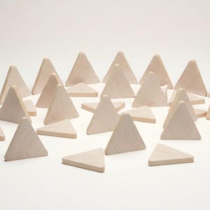 Bulk Wood Triangle Cut Out Wood Craft Supplies Triangle Pendant Doll Body Shape Wood Shapes DIY Crafting Geometric Pieces Classroom Shapes