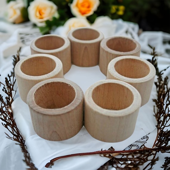 QTY 1 Natural Napkin Ring Holder, Wedding Napkin Ring, Unfinished Wood  Napkin Ring Holder, DIY Wooden Napkin Rings, Table Setting 