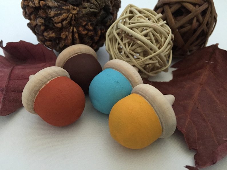 100 Bulk Wood Acorns Unfinished DIY Acorns Waldorf Acorns Etsy