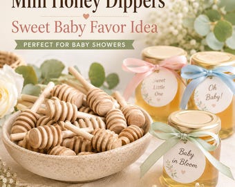Bulk Baby Shower Party Favors Ideas Dipper Set of 25  Honey Dipper Kitchen Utensil Shower Favor Idea Rustic Party Decor Honey Jar Gift Idea