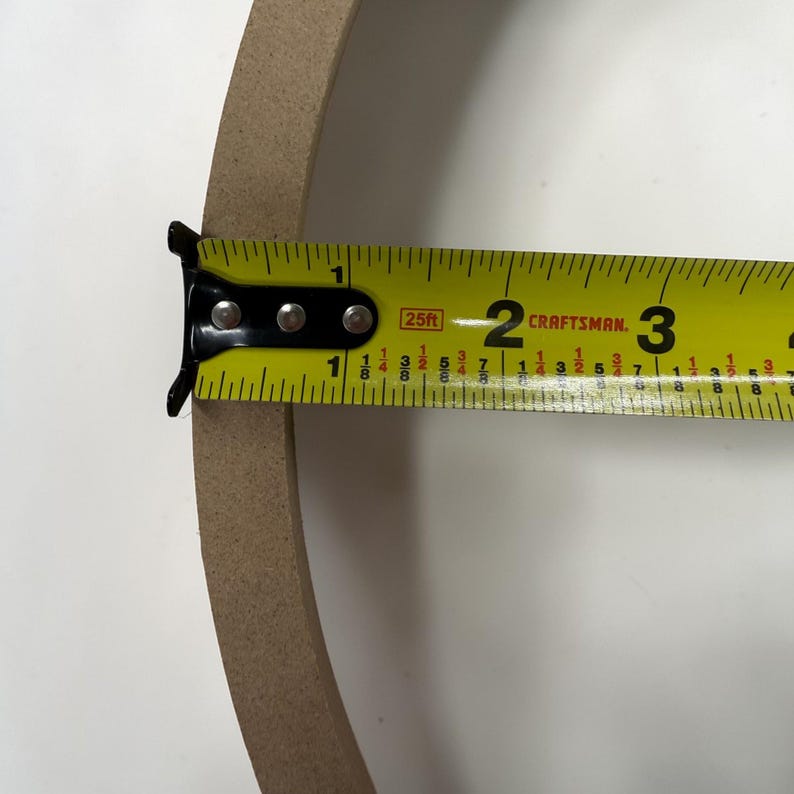 Round Wood Frame Unfinished Circle Ring Wreath Making Base DIY Craft Supply Large Sixteen Inch Diameter MDF Material Ready Paint Decorate Door Hanging Wall Decoration Home Decor Project Supply Blank Canvas Creative Crafting Perfect Holiday