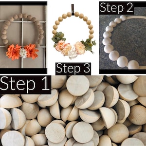 Half Split Balls Wreath Dome Ball Ball Split Half Ball Wooden Shapes Round Split Ball Craft Split Balls Wood Ball Halves Supplies Set of 10 image 10