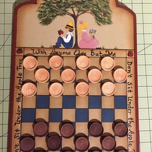 QTY 26 Checkers Game Pieces Walnut and Clear Coat, 1-1/4 Wide Checkers Game, Game Pieces, Wood Game Pieces, Backgammon, Stocking Stuffer image 7