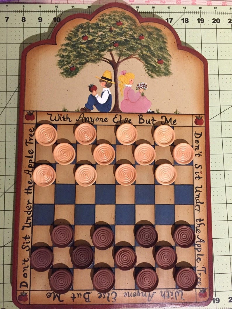 QTY 26 Checkers Game Pieces Walnut and Clear Coat, 1-1/4 Wide Checkers Game, Game Pieces, Wood Game Pieces, Backgammon, Stocking Stuffer image 7