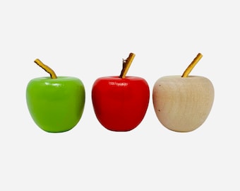 QTY 1- 1.25" Mini Apple, Home Decor, Pretend Play, Teachers Apple, Educational Game, Red Apple, Green Apple, Apple Decor Kids Pretend Play