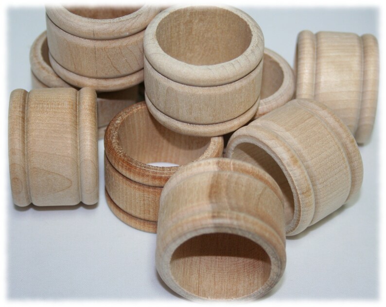 50 Wood Napkin Ring Holder Unfinished Wood Napkin Ring Etsy