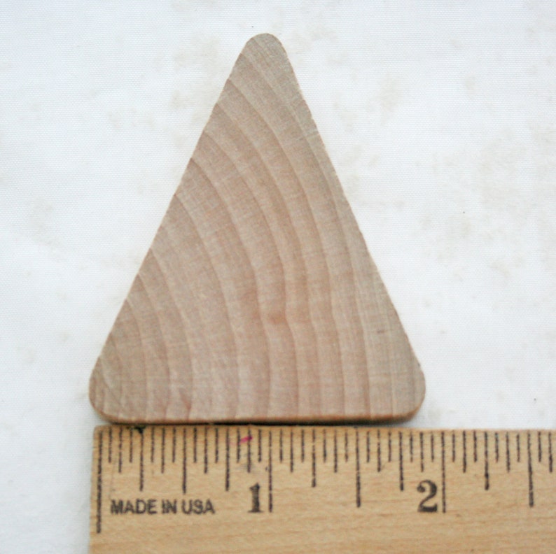 25 Wood Triangle 21/2 tall x 2 wide x 1/4 Etsy