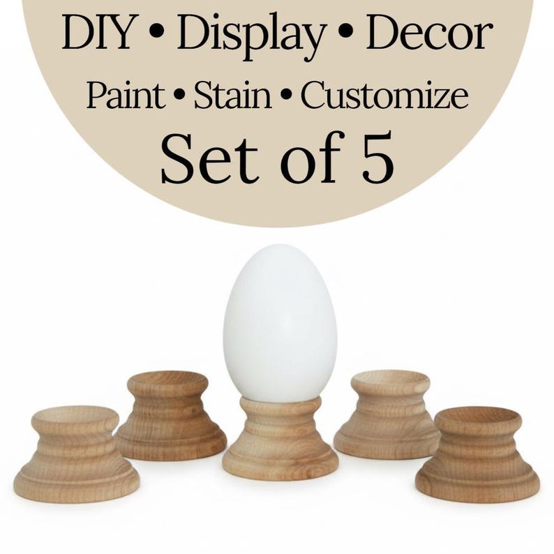 Wooden Ball Stand Display Holder Baseball Display Egg Holder Wood Egg Cup Stand Wedding Centerpiece Decoration Craft Supply Project Diy Wood Set of 5- 1-1/8" T