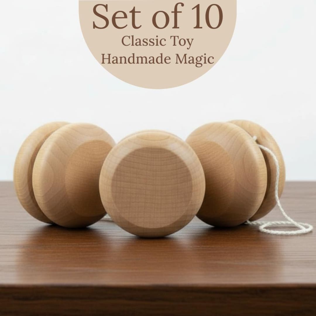 クラシック yoyo 1-10 DIY Wood Yoyo Unfinished Craft Project Creative Kids Activity