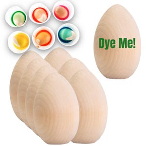 Huevos de madera de Pascua naturales, juego de 5, juguete de simulación, bricolaje, pintura, decoración, árbol de Pascua, manualidades Montessori para niños, decoración navideña, decoración del hogar de primavera