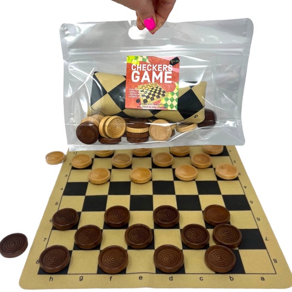 Checkers Game On The GO! Checker Pieces, Checkers Board, Classic Board Game, Adult Games, Kids Games, Plane Games,Checkers Set,Strategy Game