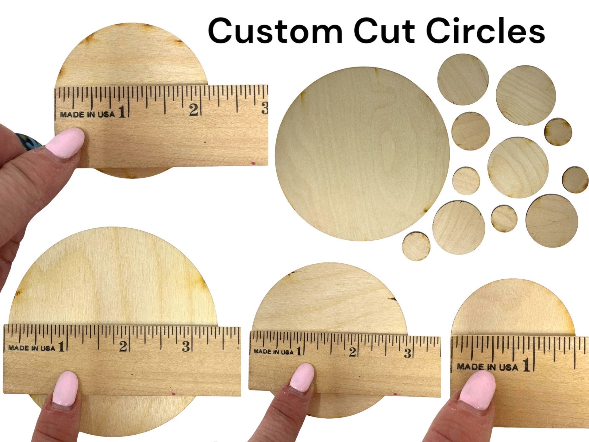 2 Wood Circle 2.25'' Diameter Unfinished Wood for Crafts, Wooden Circles  Supplies, Natural Wood Circles, Crafting Shape, Wood Burning Discs 