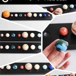 QTY 1 Wood Solar System, School Project, Science, Solar System, Sun,Mercury, Venus, Earth, Mars,Jupiter, Saturn,Uranus,Neptune, Pluto, Moon image 8