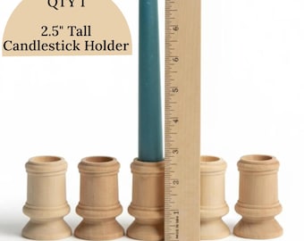 Tapered Wood Candlestick Holders DIY Wedding Accents Home Decor Cake Table Decor Wedding CandlesticksWood Candlestick