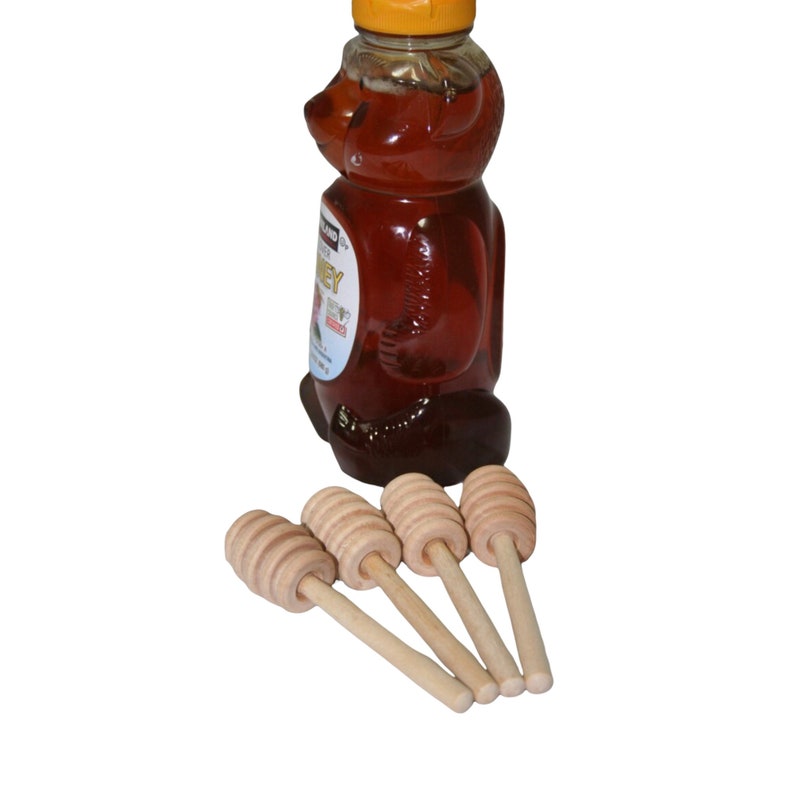QTY 25 4 Wood Honey Dippers Wedding Honey Dippers Etsy