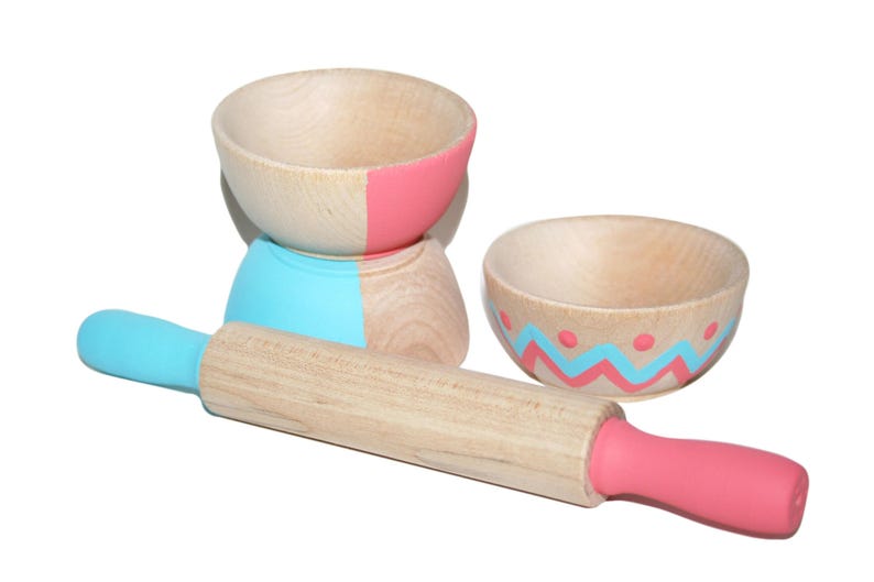 Bulk Small Wood Bowl Mini Jewelry Dish Handcrafted Wood Toy Kitchen Play Set Accessory Natural Spice Holder Montessori Item Sensory Material image 5
