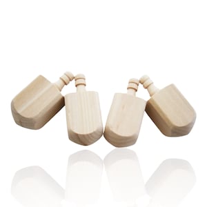 Hölzerne Dreidel DIY Chanukka-Kreisel, hergestellt in den USA Handwerk Dreidel für Kinder Urlaub Tradition Party Favors Jüdisches Dekor
