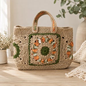 rüya çantası rafya ipliği tığ işi pattern
