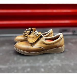 Rockport RocSport Women's Tan Leather Fringe Oxfords 8.5M