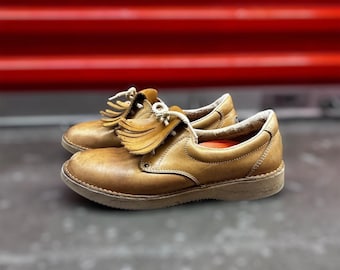 Damskie półbuty typu oksford z frędzlami Rockport RocSport w kolorze jasnobrązowym, skórzane, 8,5 m