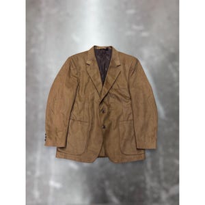 Vintage 70s Farah Designer Series Ultrasuede Sport Coat Blazer Brown 42R