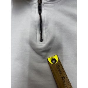 Vintage Disney Originals Disneyland Quarter Zip Sweatshirt White USA Made Large imagen 6