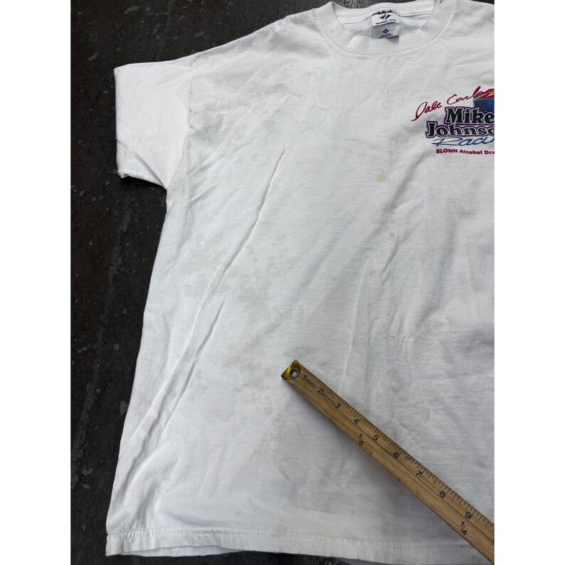 Vintage Dale Carlton Mike Johnson Racing Dragster T Shirt Men's XL NHRA 90s image 7