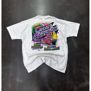 Vintage Dale Carlton Mike Johnson Racing Dragster T Shirt Men's XL NHRA 90s image 1