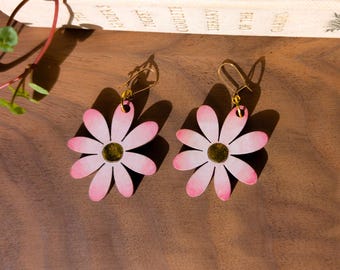 Pink Daisy Statement Earrings – Spring Blooms Collection with FREE Delivery