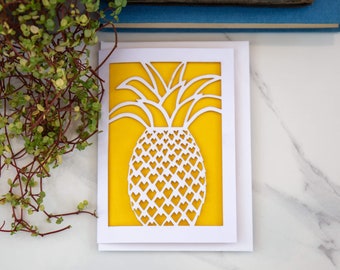 Laser Cut Pineapple Card