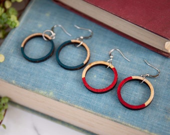 Laser Cut Out Circle Earrings