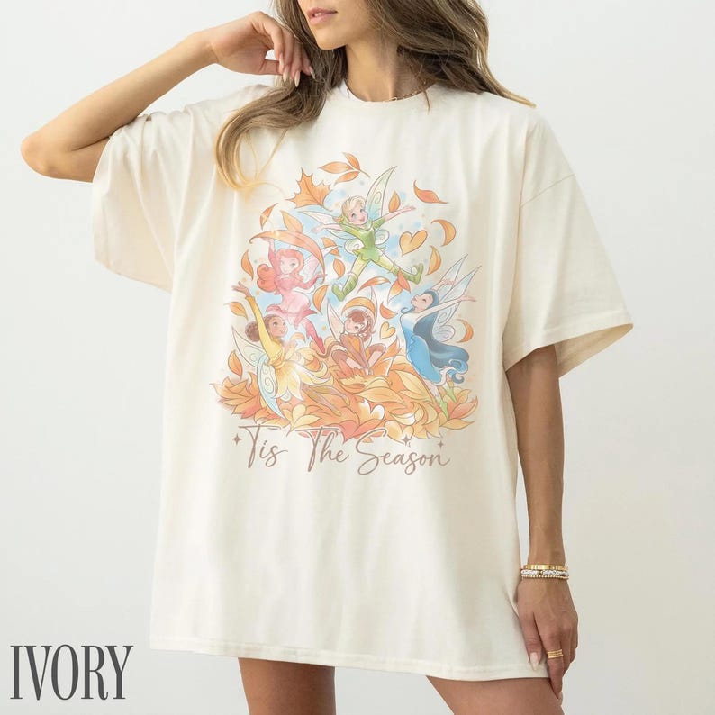 Vintage Tinker Bell Fall Shirt, Disney Fairy Autumn Tee, Neverland ...