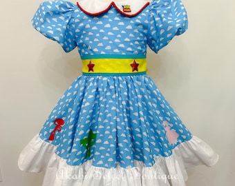 Vestido de Toy Story de Disney Pixar hecho a medida, talla 12 m a 12 años