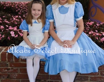 Custom Made to Order Alice in Wonderland inspired dress Sz 12m to 10