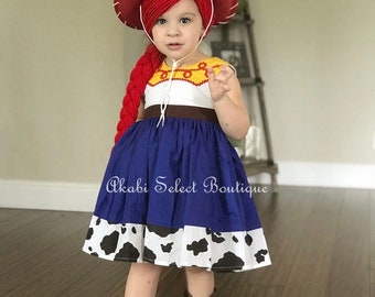 Custom Made to Order Toy Story Jessie inspired dress Sz 2T to 8Y Jessie costume