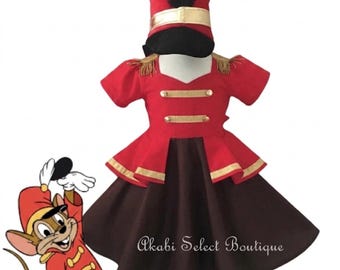 Custom Made to Order Disney DUMBO Timothy Q. Mouse  inspired dress Sz 12m to 10Y