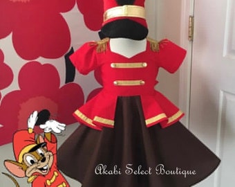 Custom Made to Order Disney DUMBO Timothy Q. Mouse  inspired dress Sz 6m to 10