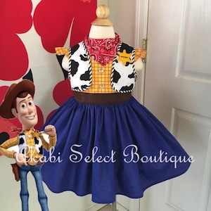 Custom Made to Order Toy Story Woody inspired dress Sz 2T to 8Y