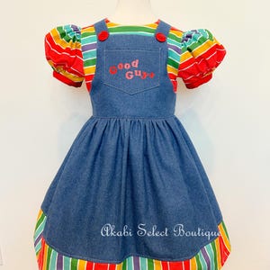 Custom Made to Order Chucky inspired dress chucky  costume Sz 12m to 12Y