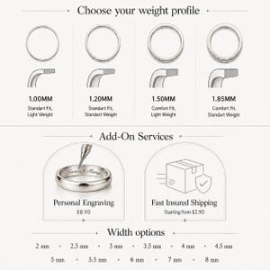 950 Platinum, 5Mm Flat Wedding Band, Brushed Finish | Comfort Fit Options, Made To Order image 7