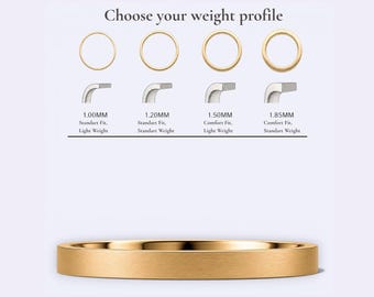 22K Yellow, 2Mm Brushed Matte Flat Wedding Band | Solid Gold | Comfort Fit