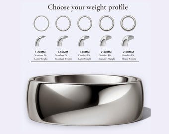 950 Platinum 6mm Wedding Band, Wide Men’s Round Platinum Ring, Comfort Fit, Solid Platinum Wedding Band