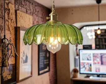 Antique Style Brass Pendant Light Vintage Shanghai Hanging Lamp Rustic Industrial Ceiling Fixture
