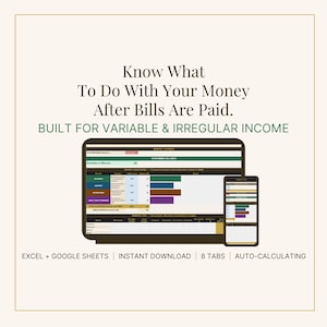 Freelance Tax Tracker Excel Spreadsheet | Tax Reserve Calculator for Variable & Self-Employed Income | Set Aside Estimated Taxes | BTABS