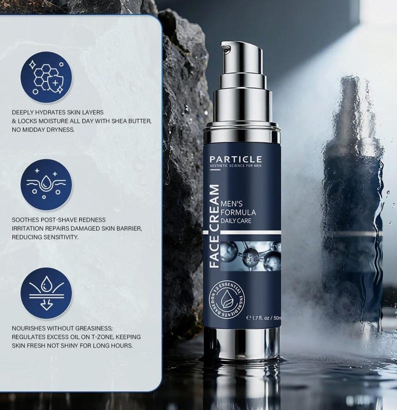 Particle Men's Face Cream Anti-Aging Daily Care Skincare Routine - (50 ml) New bild 6