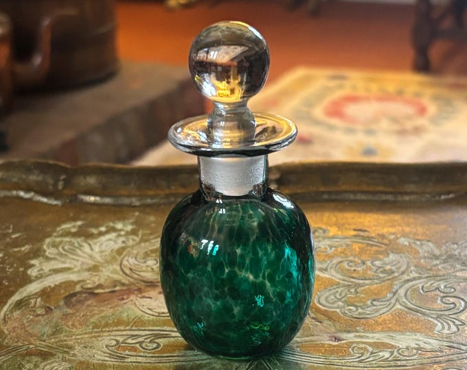 Signed Andrew Sanders Studio Glass Perfume Art Glass Scent Bottle