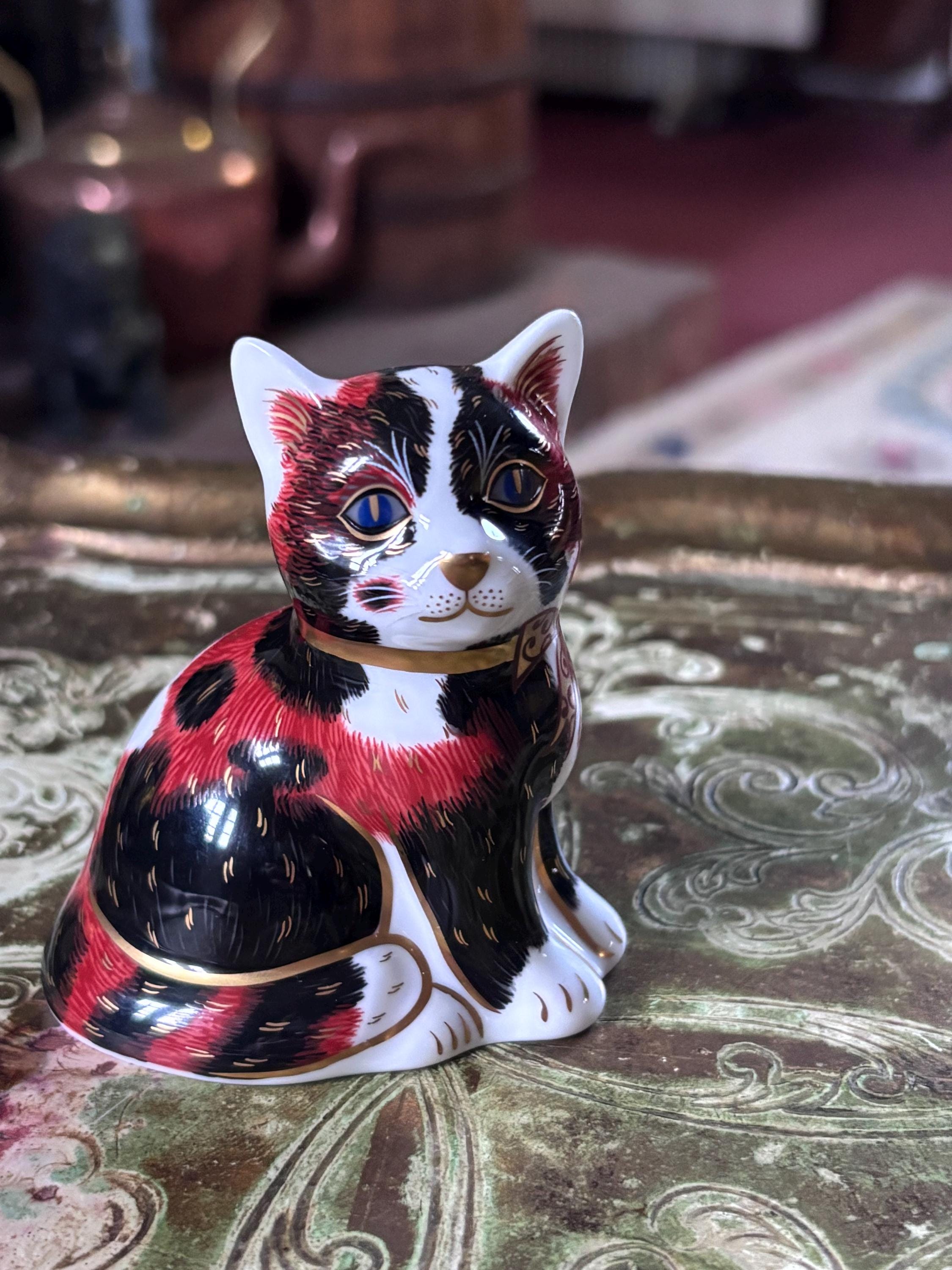 Royal crown derby cat - Etsy 日本