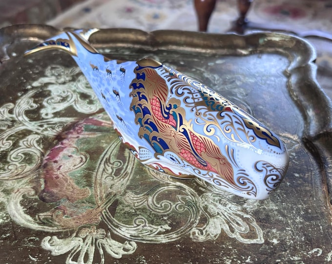 Royal Crown Derby Oceanic Whale Paperweight | Collectors Guild Exclusive, Signed, Boxed