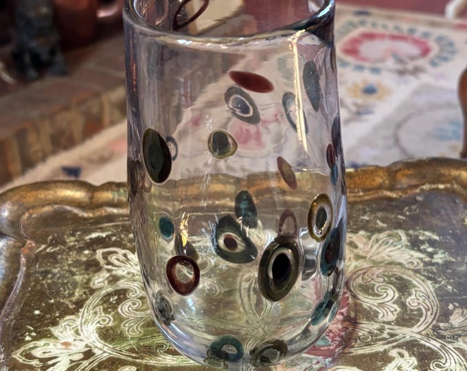 LoCo Glass Vase Colin & Louise Hawkins Signed 2007 British Studio Art Glass